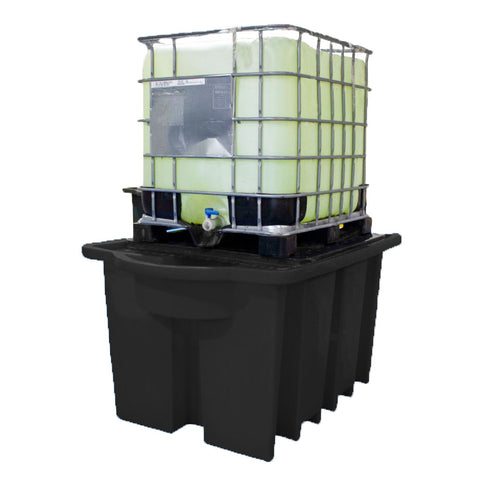 (Clearance) IBC Spill Pallet (For 1 x 1000ltr IBC With Integral Dispensing Area (With Grid)) - BB1DT