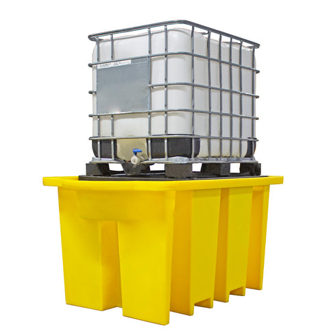 IBC Spill Pallet (For 1 x 1000ltr IBC With Integral Dispensing Area (With Grid)) - BB1DT