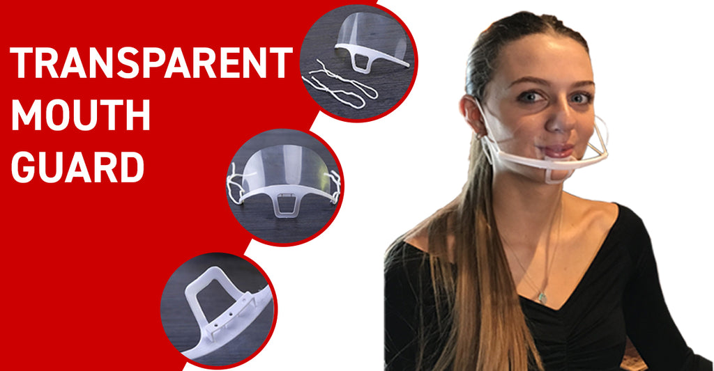 Transparent Mouth Guards designed to block the spread of germs, not your smile.