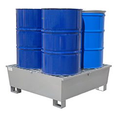 4 Drum Galvanised Steel Spill Pallet - GSP4D