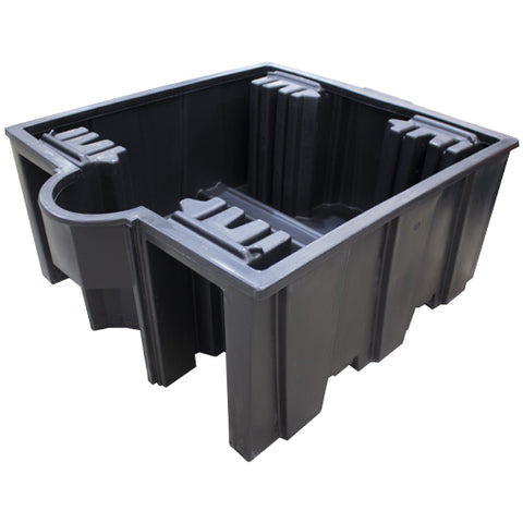 (Clearance) Black IBC Spill Pallet (For 1 x 1000ltr IBC (no grid)) - BB3