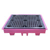 (Clearance) Low Profile Drum Spill Pallet (For 4 x 205ltr Drums) - BP4L